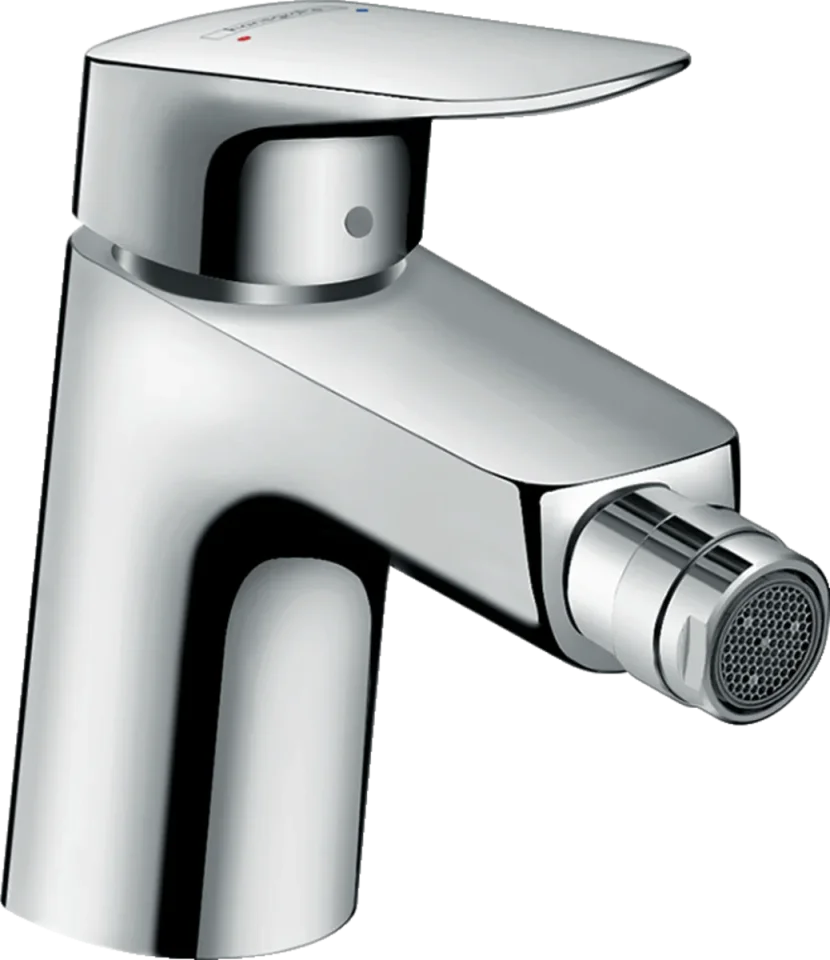 Hansgrohe Logis Single Lever Bidet Mixer 70 With Pop-up Waste Chrome detail view - Image 2
