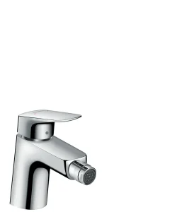 Hansgrohe Logis Single Lever Bidet Mixer 70 With Pop-up Waste Chrome