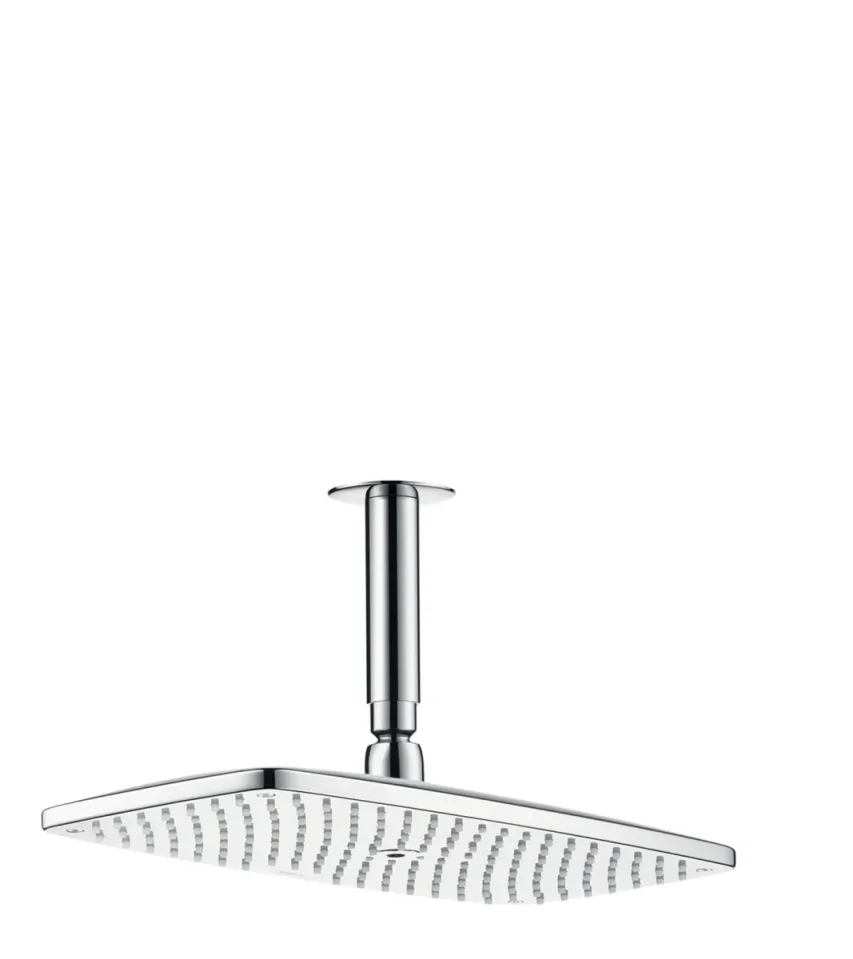 Hansgrohe Raindance E Overhead Shower 360 1jet Ecosmart With Ceiling Connector Stainless Steel Optic product image - Image 1