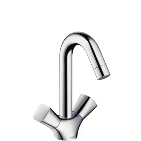 Hansgrohe Logis 2-handle Basin Mixer 150 Without Waste Chrome detail view - Image 2