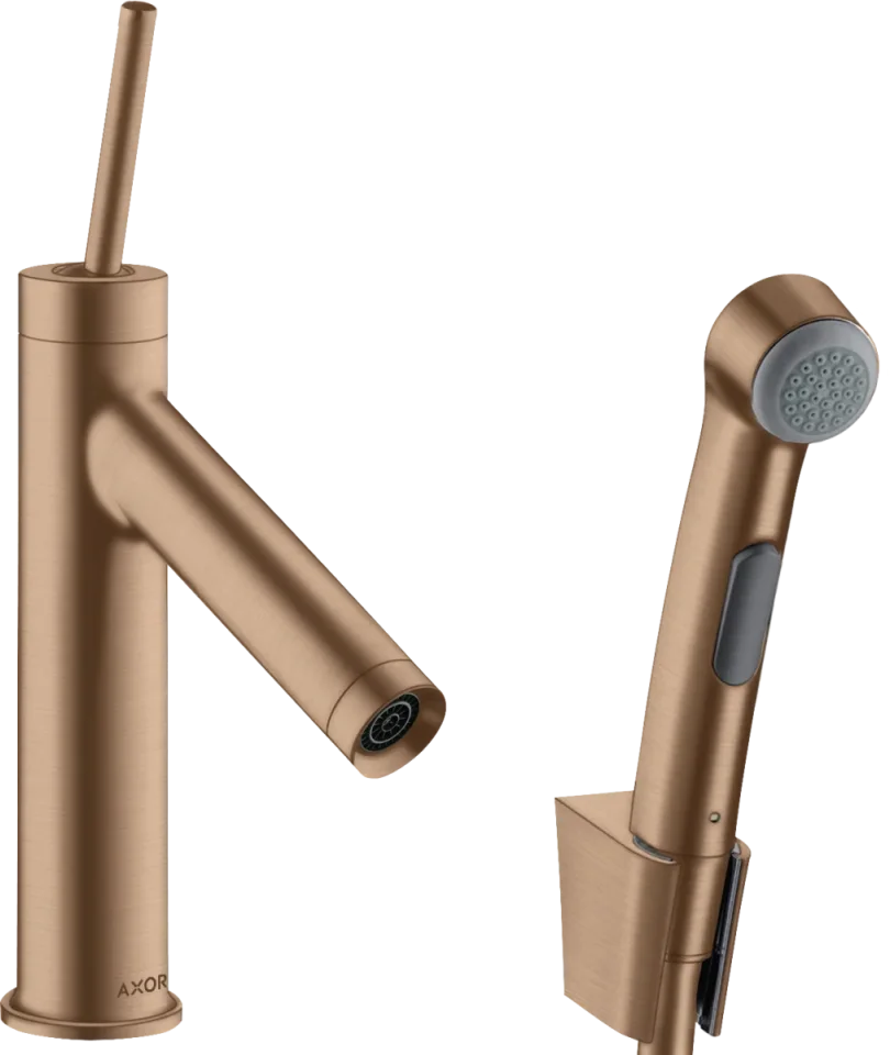 Axor Starck Single Lever Basin Mixer 90 With Bidet 1jet Shower Spray And Shower Hose 1.6 M product image - Image 1