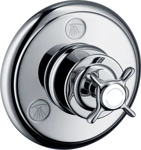 Axor Montreux Shut-off / Diverter Valve Trio / Quattro Finish Set Brushed Nickel