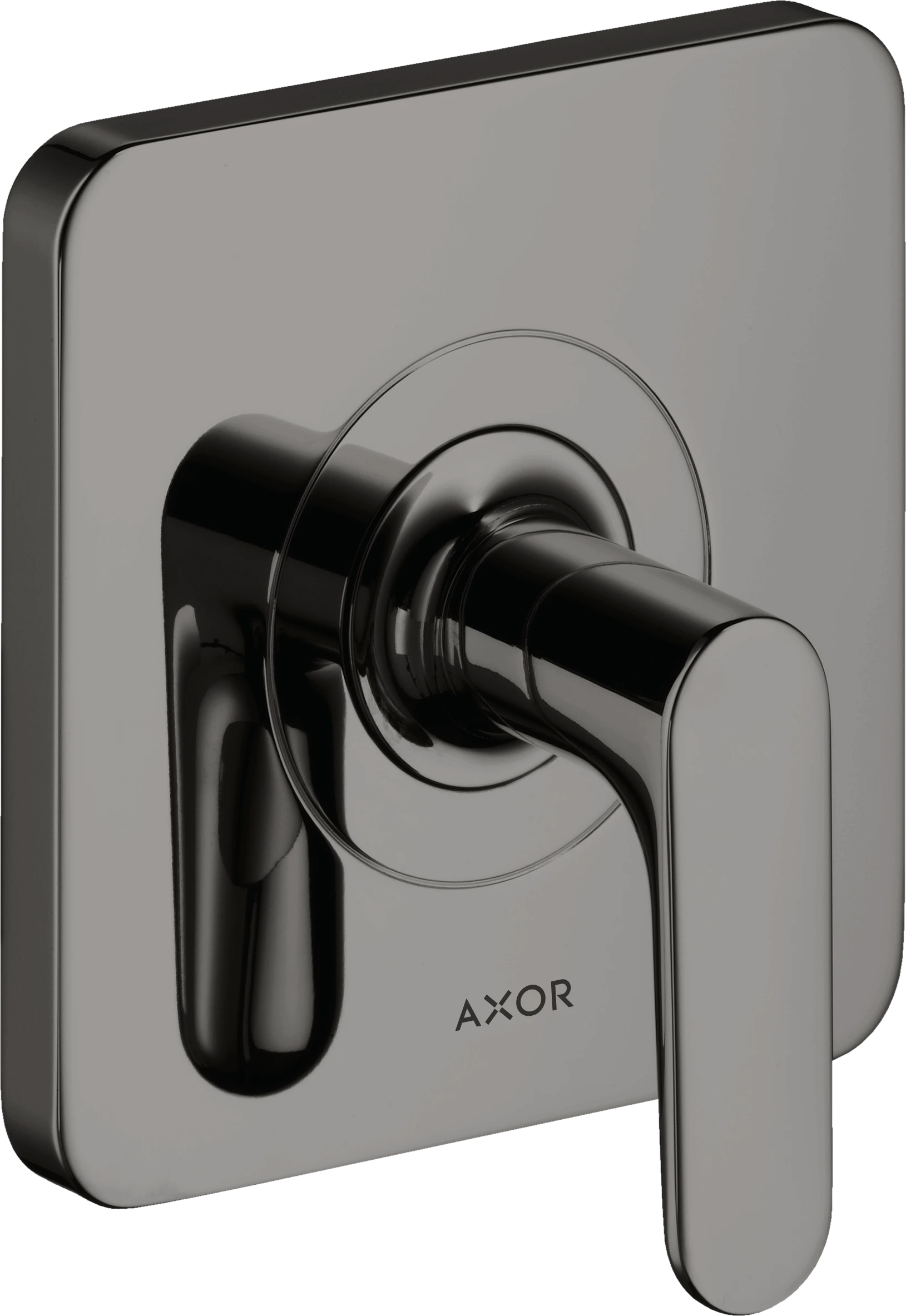 Axor Citterio M Shut-off Valve Finish Set With Lever Handle Polished Black Chrome