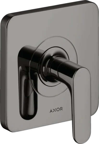 Axor Citterio M Shut-off Valve Finish Set With Lever Handle Polished Black Chrome