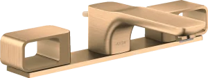 Axor Urquiola 3-hole Basin Mixer 50 With Plate And Pop-up Waste Brushed Bronze
