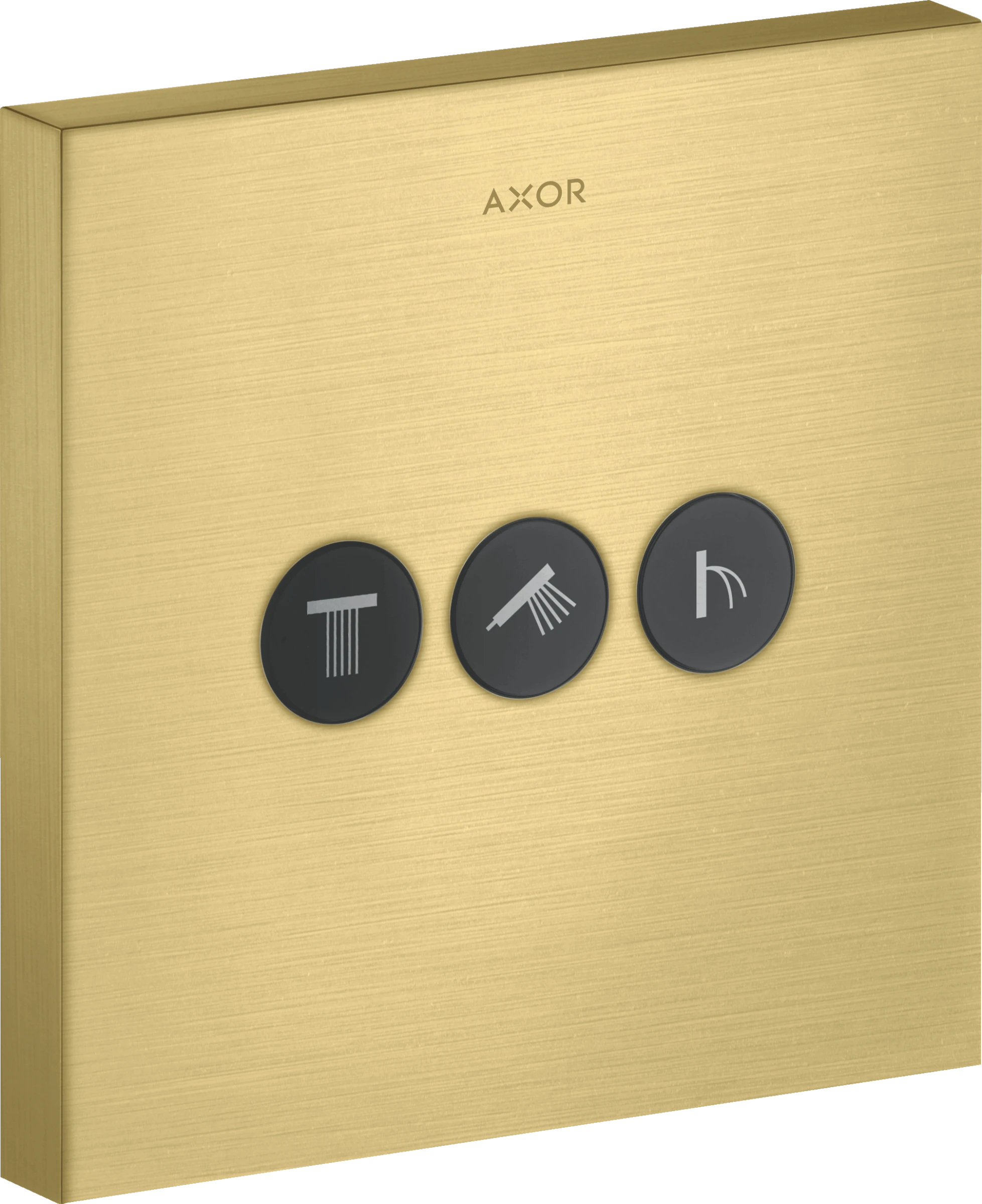 Axor Showerselect Valve Square For Concealed Installation For 3 Outlets Brushed Brass