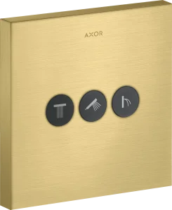 Axor Showerselect Valve Square For Concealed Installation For 3 Outlets Brushed Brass
