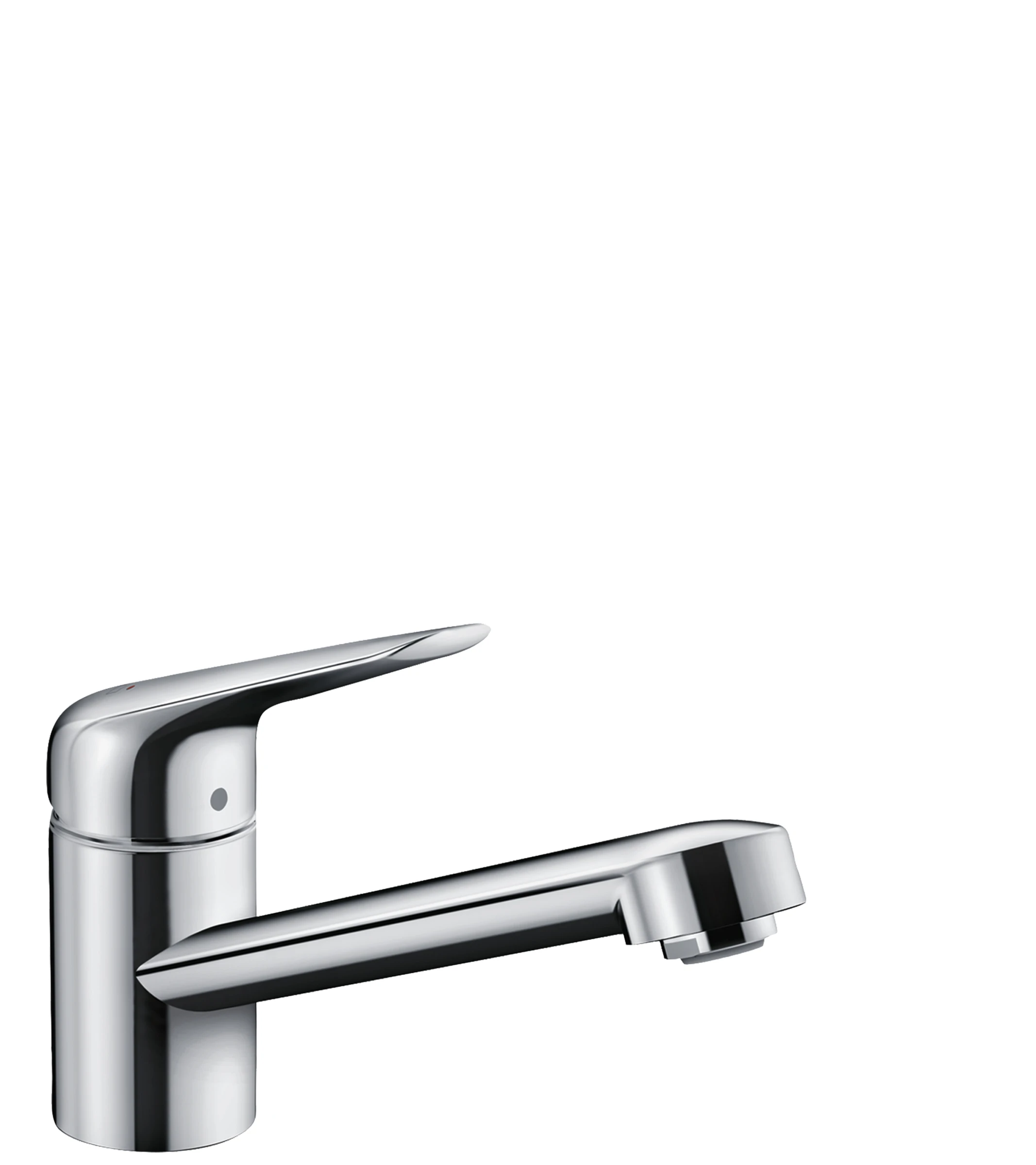 Hansgrohe Focus M42 Single Lever Kitchen Mixer 100 Coolstart, Ecoselection, Single Spray Mode Chrome