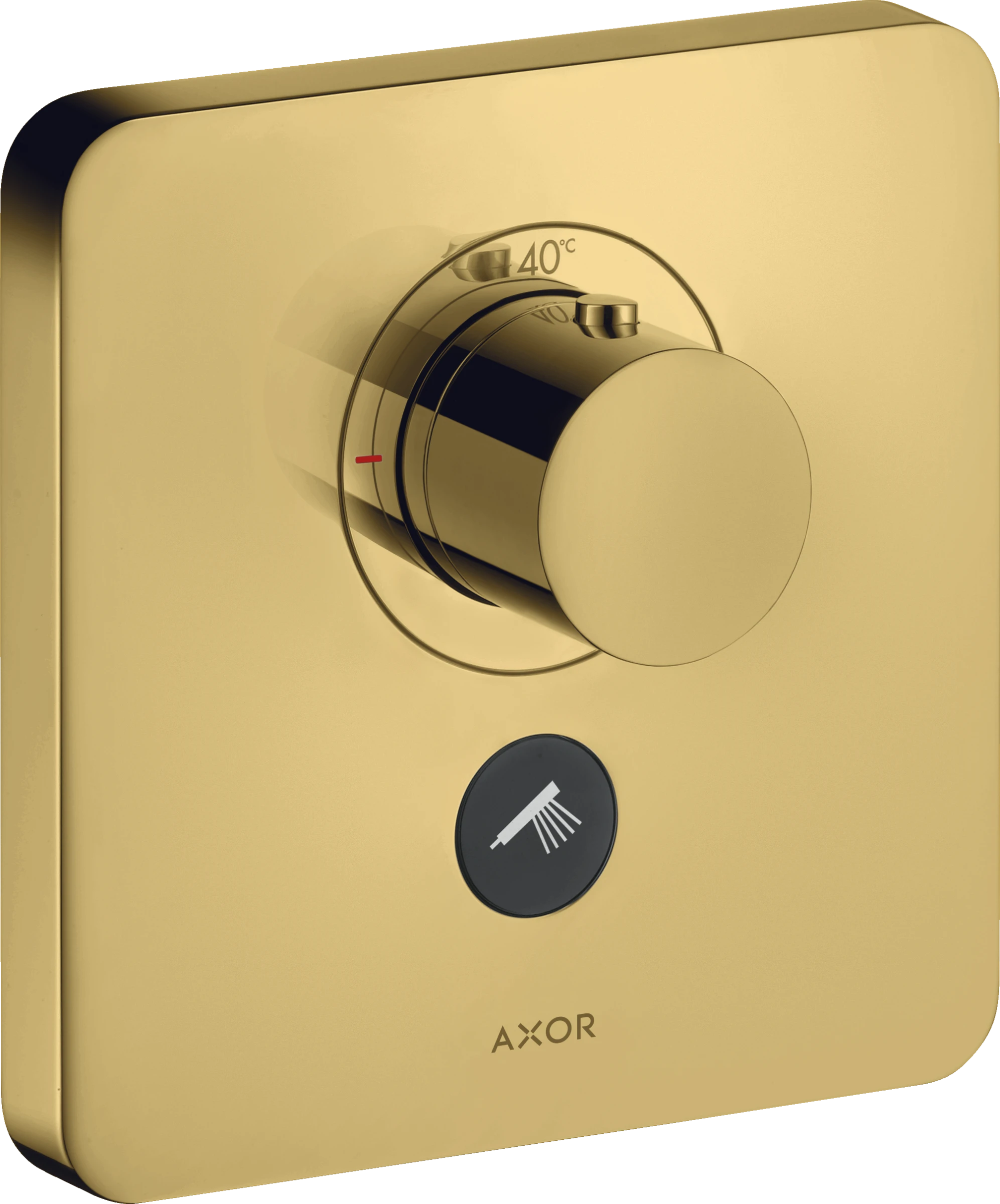 Axor Showerselect Thermostatic Mixer Highflow Softsquare For Concealed Installation For Multiple Outlets Gold Polished