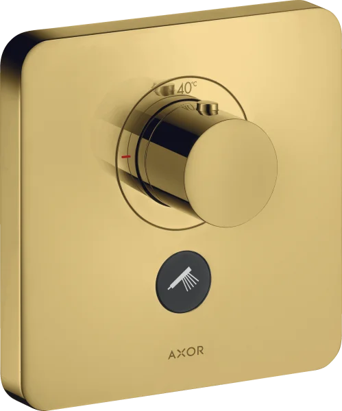 Axor Showerselect Thermostatic Mixer Highflow Softsquare For Concealed Installation For Multiple Outlets Gold Polished