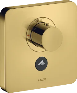 Axor Showerselect Thermostatic Mixer Highflow Softsquare For Concealed Installation For Multiple Outlets Gold Polished