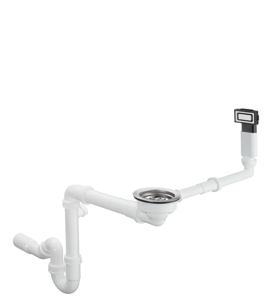 Hansgrohe Manual Waste And Overflow Set For Single Bowl Stainless Steel product image - Image 1