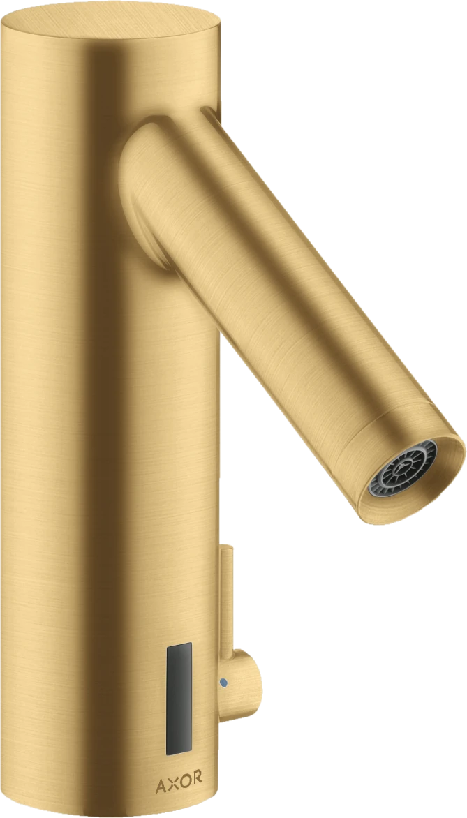 Axor Starck Electronic Basin Mixer With Temperature Control With 230 V Mains Connection Gold Brushed