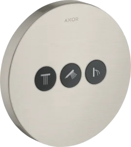 Axor Showerselect Valve Round For Concealed Installation For 3 Outlets Stainless Steel
