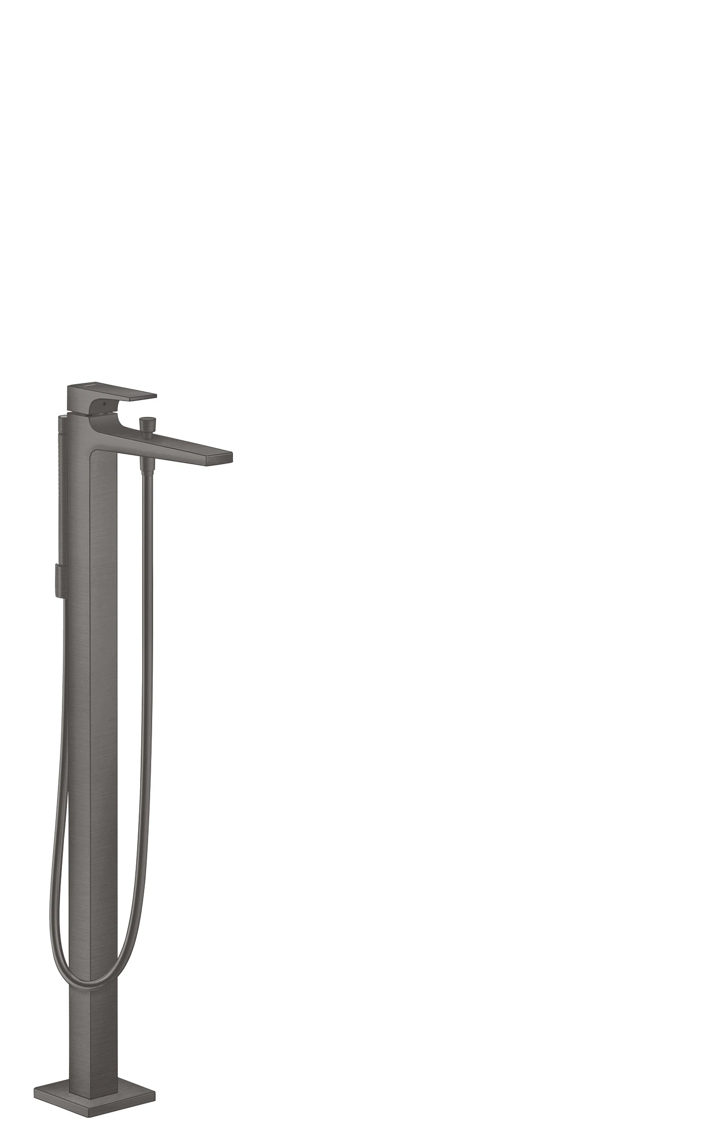 Hansgrohe Metropol Single Lever Bath Mixer Floor Standing With Lever Handle Brushed Black Chrome