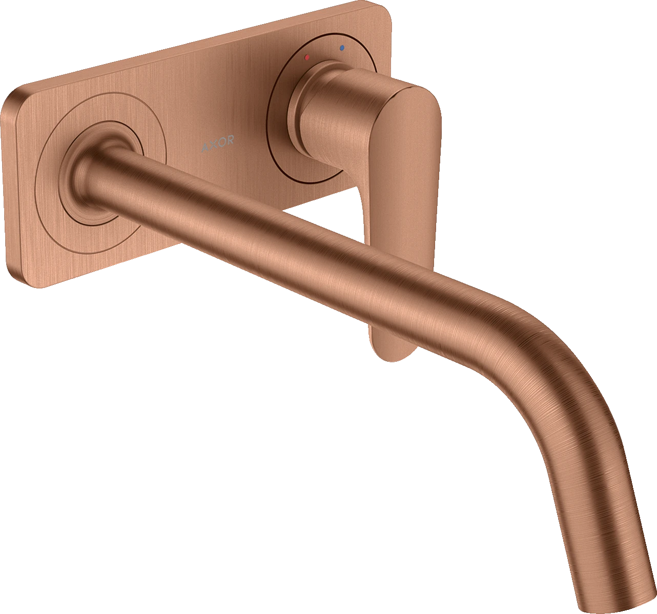 Axor Citterio M Single Lever Basin Mixer For Concealed Installation Wall-mounted With Spout 227 Mm And Plate Brushed Red Gold