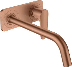 Axor Citterio M Single Lever Basin Mixer For Concealed Installation Wall-mounted With Spout 227 Mm And Plate Brushed Red Gold