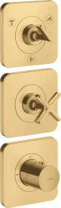 Axor Citterio E Thermostatic Module 380/120 For Concealed Installation For 3 Outlets With Escutcheons Gold Brushed