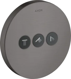 Axor Showerselect Valve Round For Concealed Installation For 3 Outlets Brushed Black Chrome