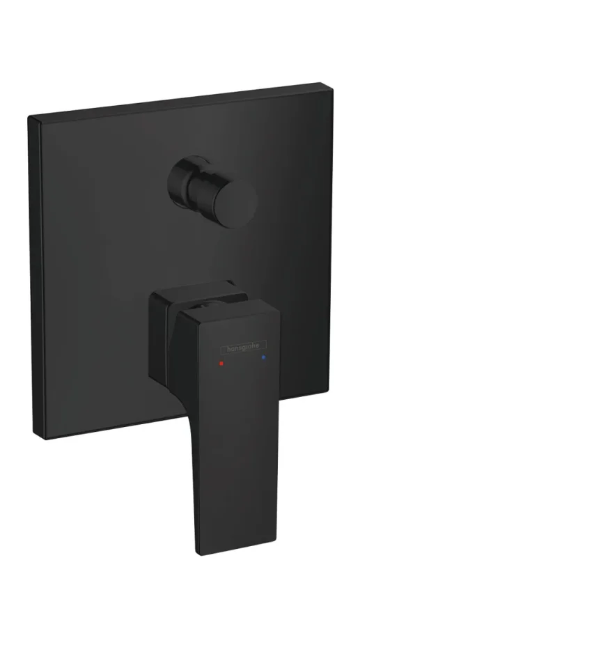Hansgrohe Metropol Single Lever Manual Bath Mixer For Concealed Installation With Lever Handle And Integrated Backflow Prevention Matt Black product image - Image 1