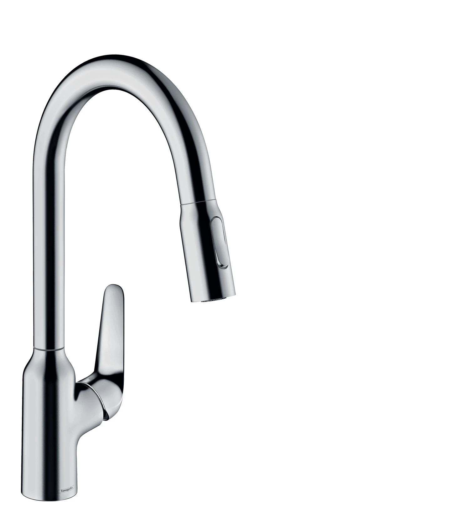 Hansgrohe Focus M42 Single Lever Kitchen Mixer 220 With Pull-out Spray, 2 Spray Modes Chrome