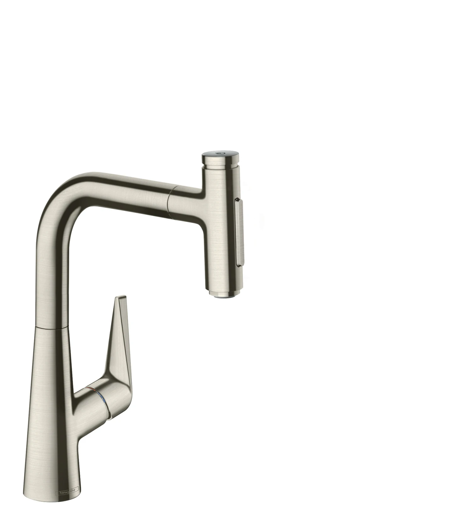 Hansgrohe Talis Select M51 Single Lever Kitchen Mixer 220 With Pull-out Spray And Sbox, 2 Spray Modes Stainless Steel