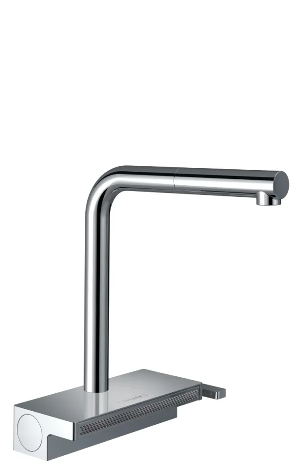 Hansgrohe Aquno Select M81 Single Lever Kitchen Mixer 250, Pull-out Spout, 2 Spray Modes Chrome product image - Image 1
