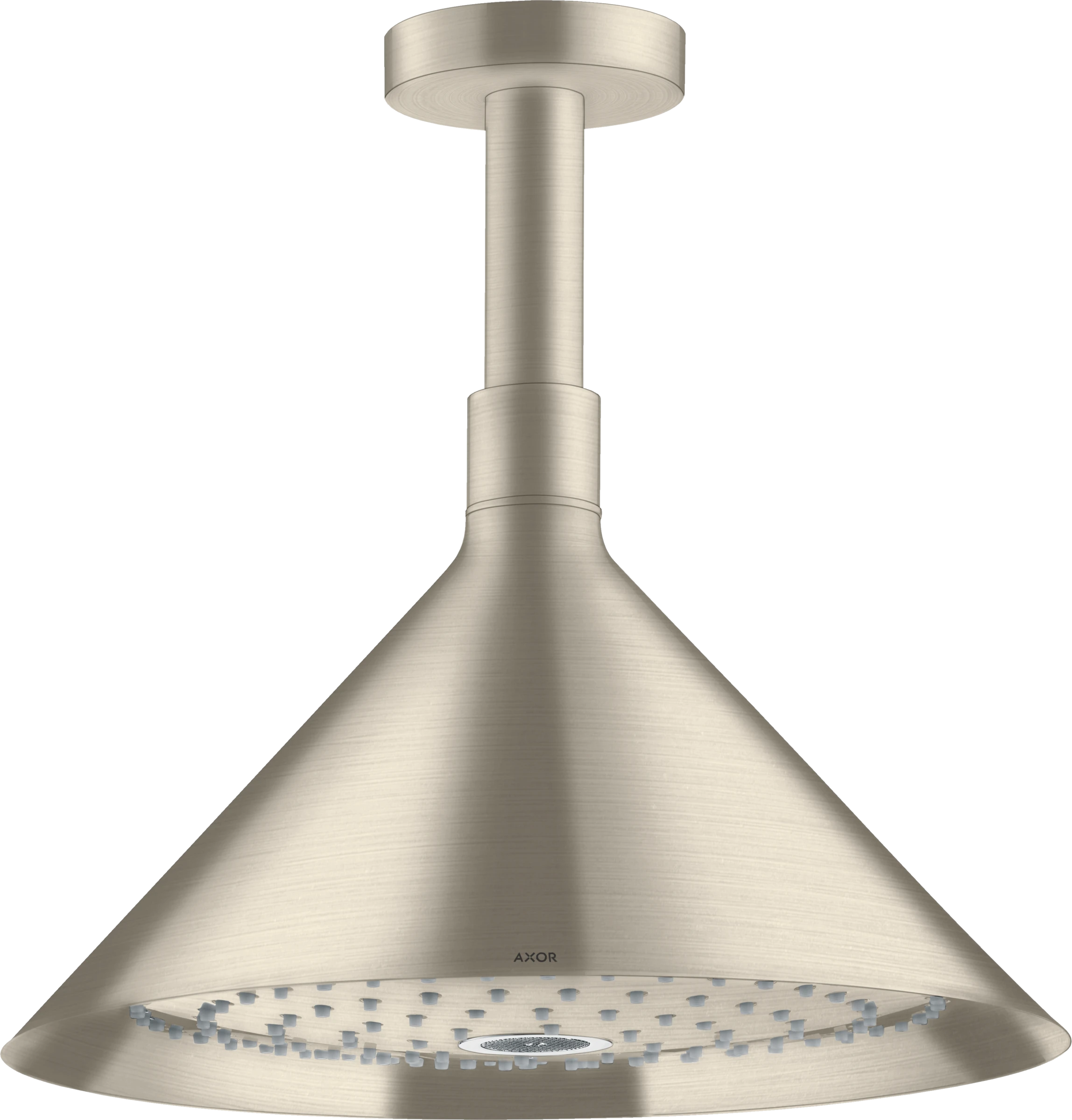 Axor Showers/front Overhead Shower 240 2jet With Ceiling Connector Brushed Nickel