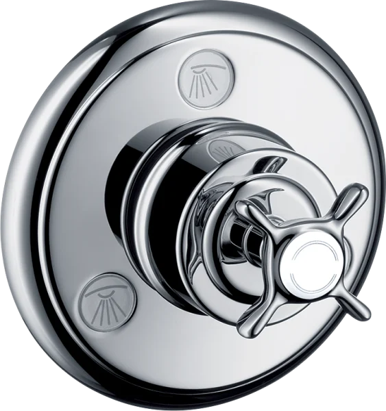 Axor Montreux Shut-off / Diverter Valve Trio / Quattro Finish Set Polished Red Gold