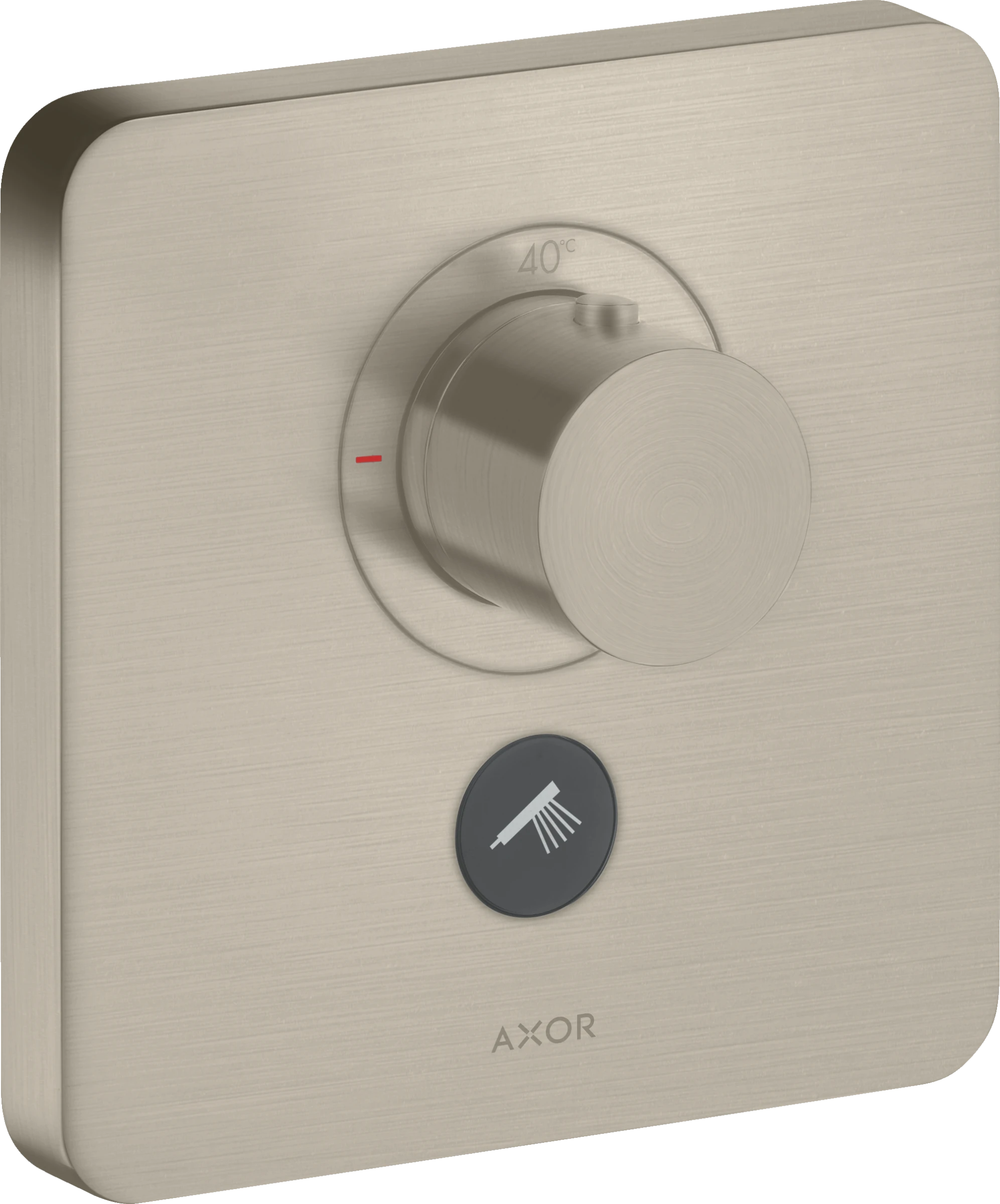 Axor Showerselect Thermostatic Mixer Highflow Softsquare For Concealed Installation For Multiple Outlets Brushed Nickel
