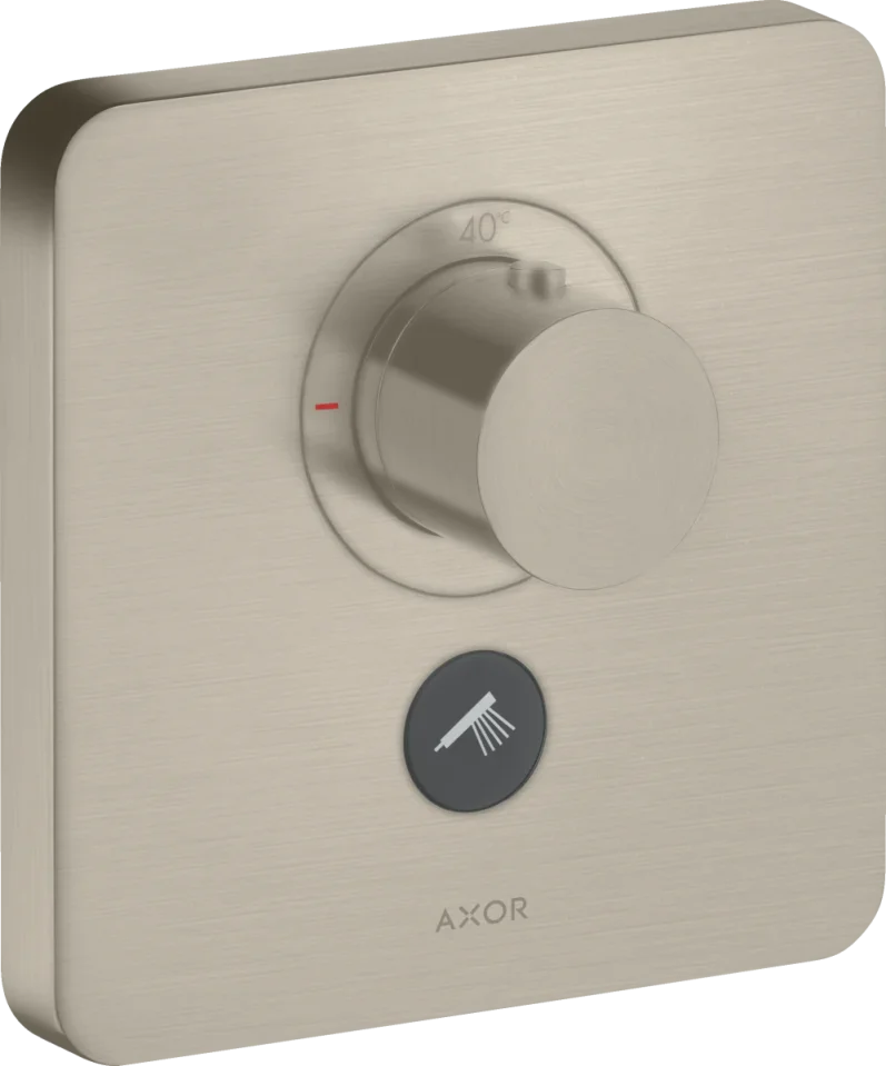 Axor Showerselect Thermostatic Mixer Highflow Softsquare For Concealed Installation For Multiple Outlets Brushed Nickel product image - Image 1