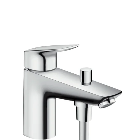 Hansgrohe Logis Single Lever Bath And Shower Mixer Monotrou With 2 Flow Rates Chrome detail view - Image 2