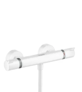Hansgrohe Ecostat Comfort Thermostatic Shower Mixer For Exposed Installation Matt White