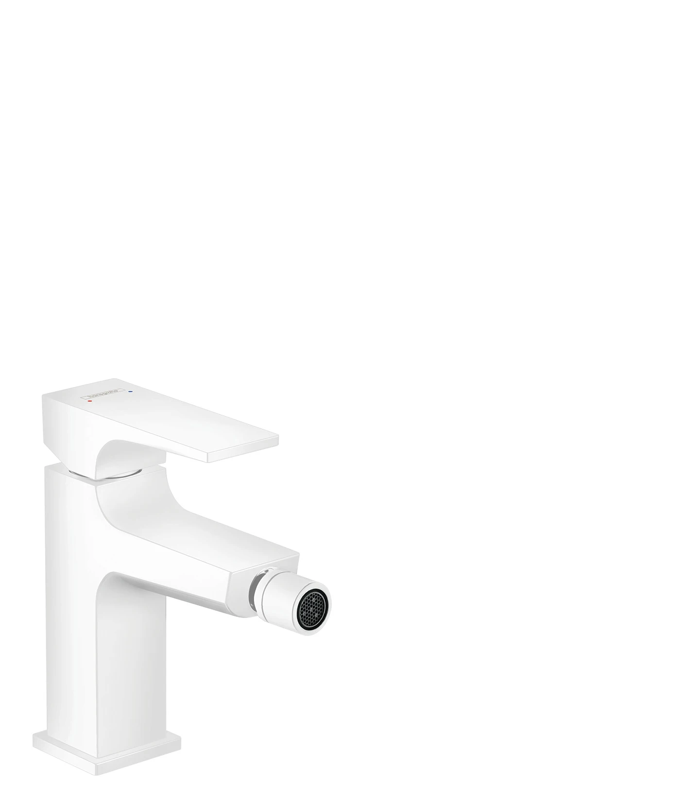 Hansgrohe Metropol Single Lever Bidet Mixer With Lever Handle And Push-open Waste Matt White