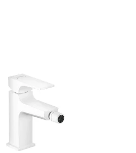 Hansgrohe Metropol Single Lever Bidet Mixer With Lever Handle And Push-open Waste Matt White