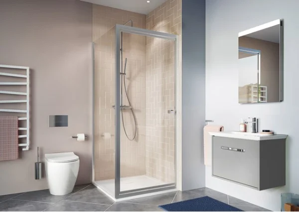 Crosswater Clear 6 Infold Door 900 Silver