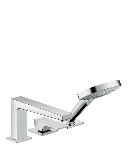 Hansgrohe Metropol 3-hole Rim-mounted Single Lever Bath Mixer With Lever Handle For Secuflex Chrome