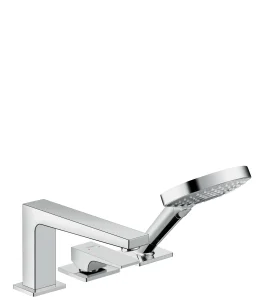 Hansgrohe Metropol 3-hole Rim-mounted Single Lever Bath Mixer With Lever Handle For Secuflex Chrome