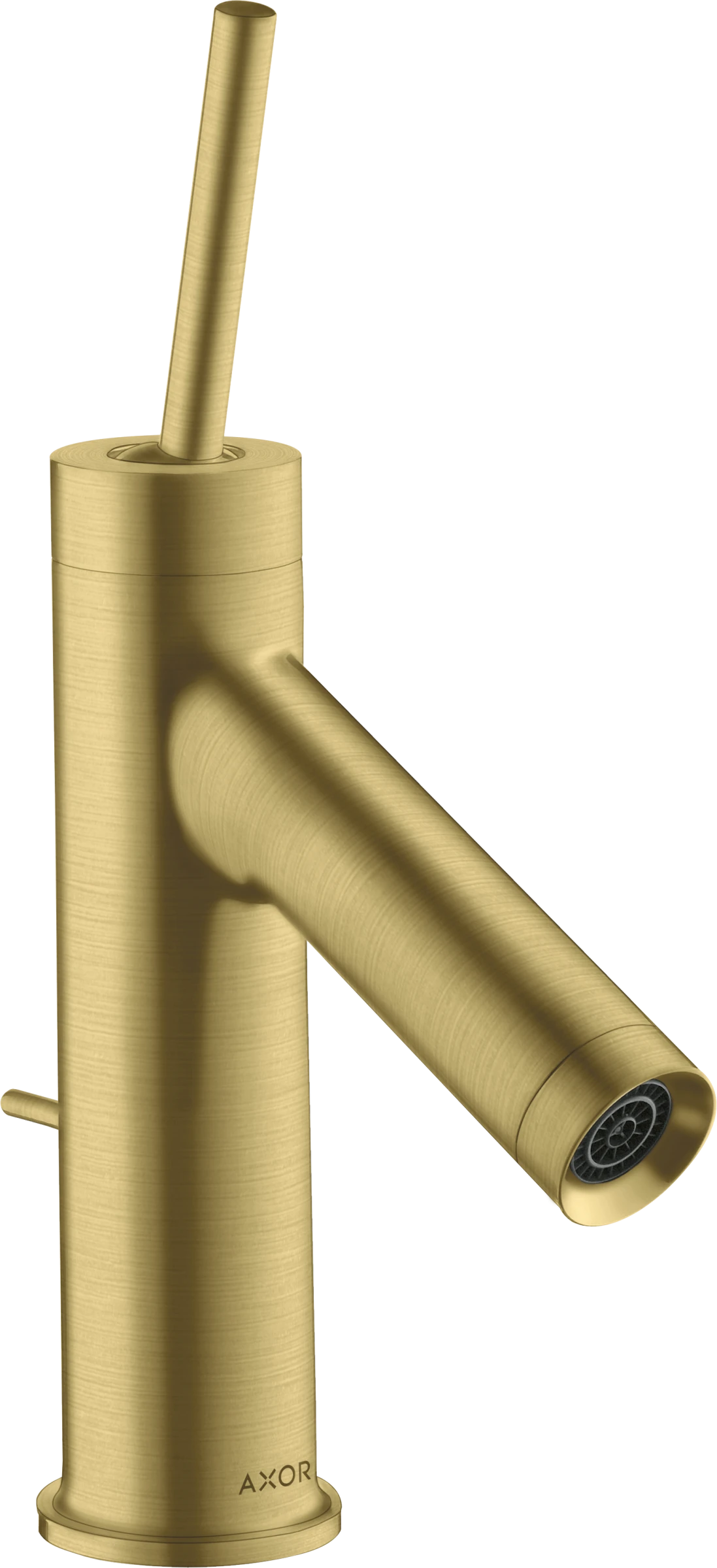 Axor Starck Single Lever Basin Mixer 70 With Pin Handle For Cloakroom Basins With Pop-up Waste Brushed Brass