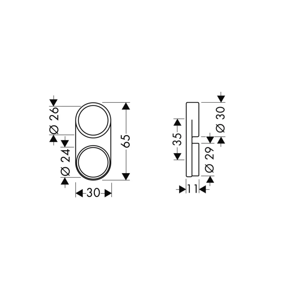 Hansgrohe Supplies 80 X 34 X 18mm Clear detail view - Image 2
