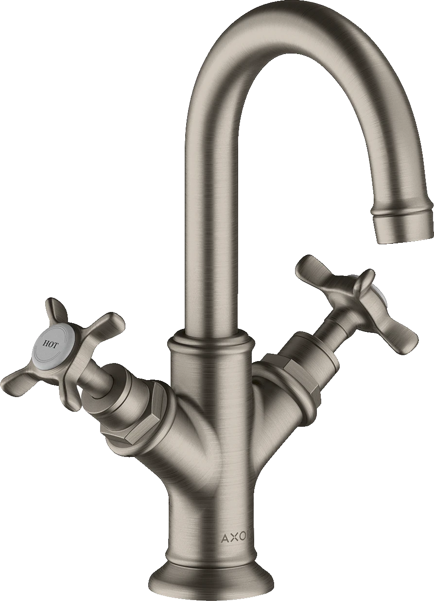Axor Montreux 2-handle Basin Mixer 160 With Cross Handles For Cloakroom Basins With Pop-up Waste Stainless Steel