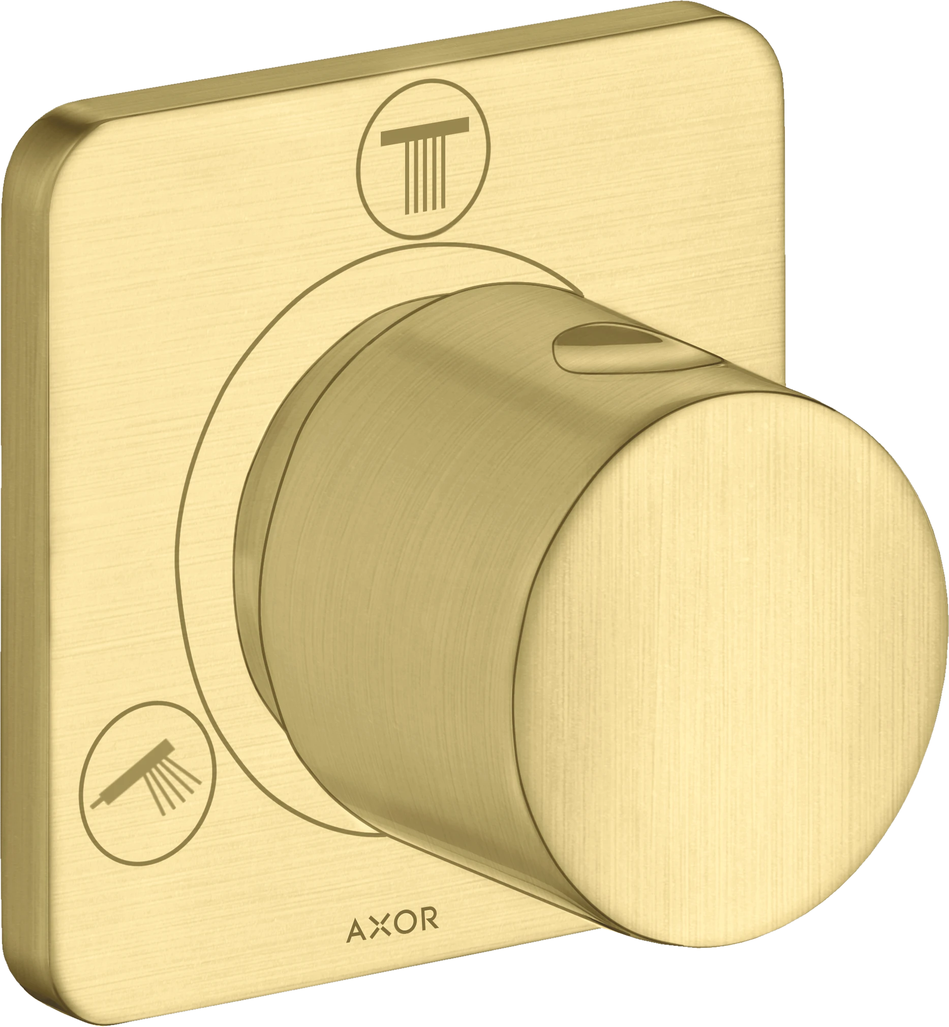 Axor Citterio M Shut-off / Diverter Valve Trio / Quattro Finish Set Brushed Brass