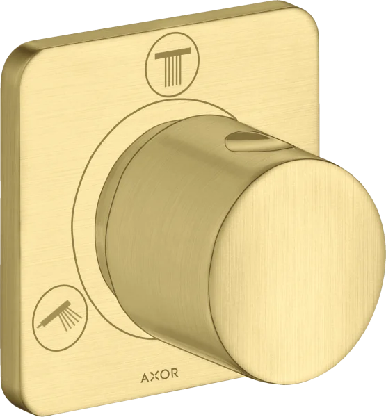 Axor Citterio M Shut-off / Diverter Valve Trio / Quattro Finish Set Brushed Brass
