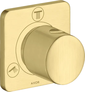 Axor Citterio M Shut-off / Diverter Valve Trio / Quattro Finish Set Brushed Brass