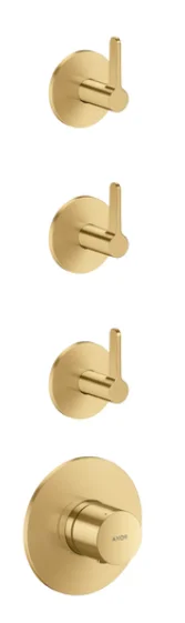Axor One Thermostatic Shower Mixer Concealed 439 X 237 X 101mm Gold - Brushed