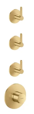Axor One Thermostatic Shower Mixer Concealed 439 X 237 X 101mm Gold - Brushed product image - Image 1