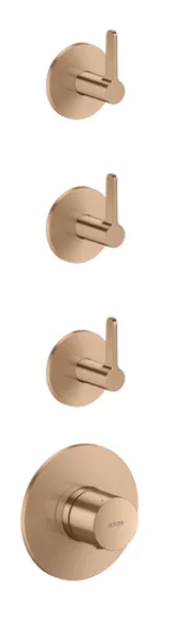 Axor One Thermostatic Shower Mixer Concealed 439 X 237 X 101mm Rose Gold/gold - Brushed