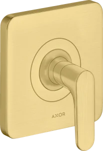 Axor Citterio M Shut-off Valve Finish Set With Lever Handle Gold Brushed