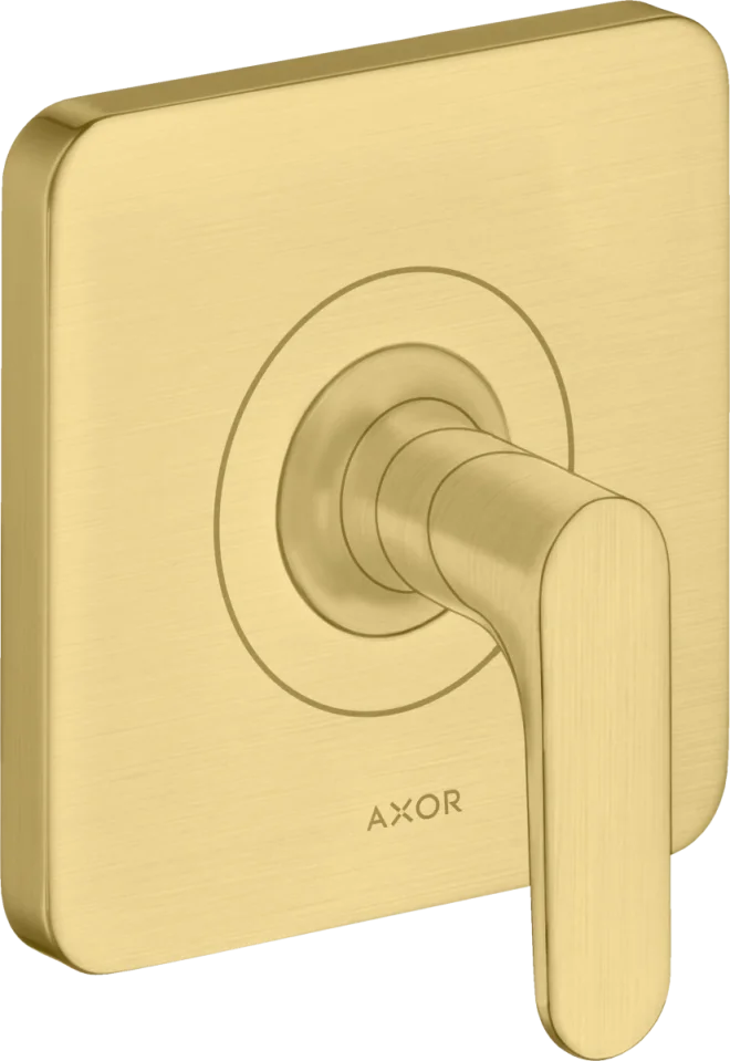 Axor Citterio M Shut-off Valve Finish Set With Lever Handle Brushed Gold Optic product image - Image 1