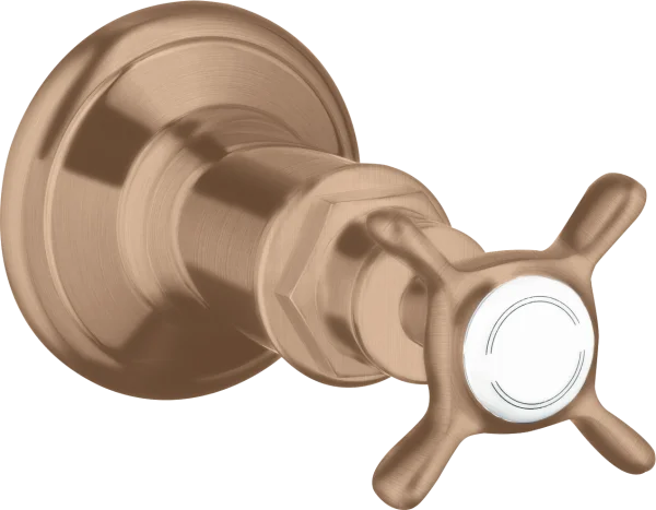 Axor Montreux Shut-off Valve For Concealed Installation With Cross Handle Brushed Red Gold
